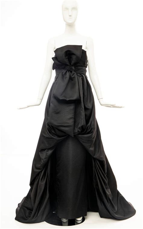 dior black strapless dress|Dior Black and white dresses.